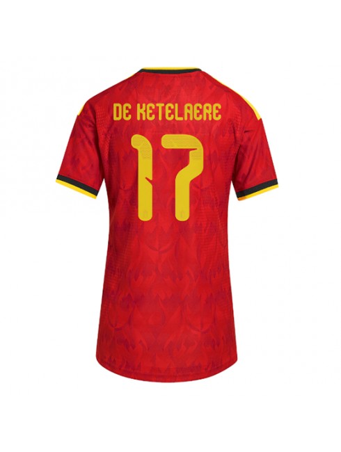Zenske Futbalové oblečenie Belgicko Charles De Ketelaere #17 MS 2026 Krátky Rukáv - Domáci Zenske Futbalové oblečenie Belgicko Charles De Ketelaere #17 MS 2026 Krátky Rukáv - Domáci